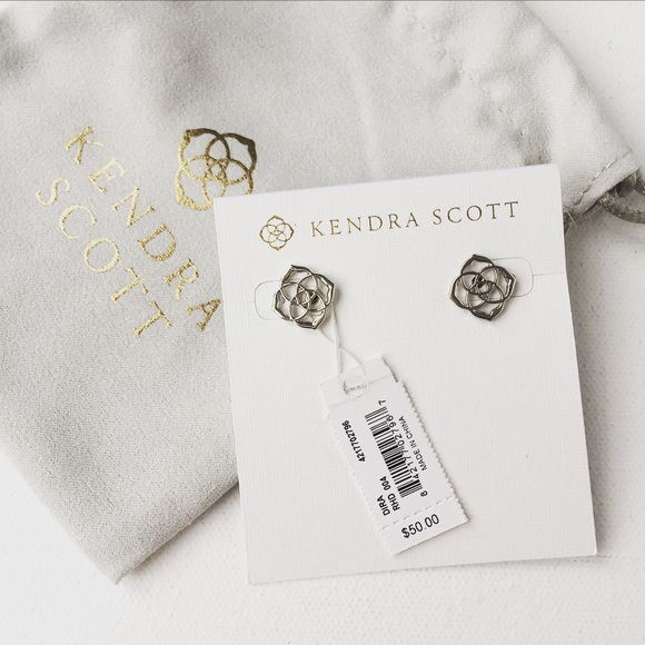 Pre-owned Kendra Scott Dira Stud Earrings Silver - Picture 2 of 7